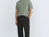 Футболка из текстурной ткани, Зеленый