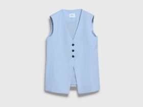Жилет из поливискозы, Голубой