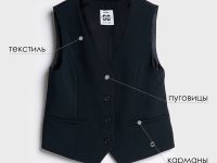 Жилет текстильный для девочек