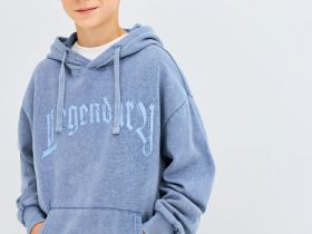 Худи с принтом для мальчиков, Синий