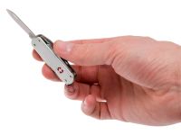 Нож перочинный Victorinox MiniChamp, сталь X50CrMoV15, рукоять алюминиевый сплав Alox,серый