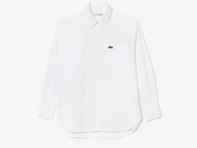 Женская рубашка Lacoste оверсайз с нагрудным карманом