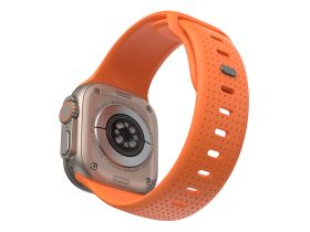 Ремешок WiWU Comf Secur для Apple Watch 44/45/46/49mm силикон (Wi-WB201) (оранжевый)
