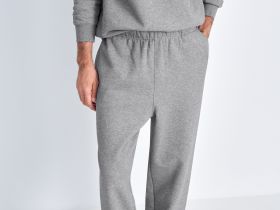 Спортивные брюки широкого кроя на высокой посадке