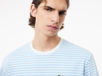 Мужская полосатая Футболка  Lacoste из плотного хлопка