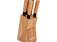 Набор из 5 кухонных ножей Fissman Pascual, деревянная подставка