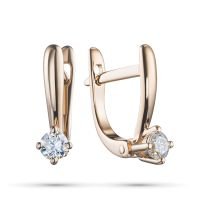Серьги из желтого золота с бриллиантами э0301сг07200216
