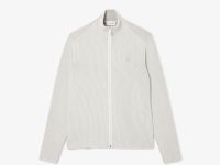 Мужской ребристый свитер на застежке Lacoste с высоким воротником