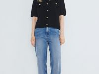 Кардиган с коротким рукавом, Черный