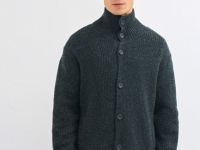 Кардиган с содержанием шерсти, Серый