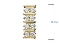 Классическая подвеска из желтого золота с бриллиантами э0301пд03210004