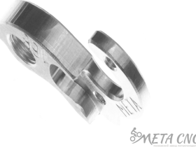 Держатель заднего переключателя "петух" Meta №168 фрезерованный (серебристый)