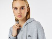 Женская толстовка Lacoste укороченного кроя с капюшоном