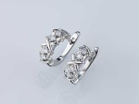 Серьги из белого золота с бриллиантами э4701сг04201504