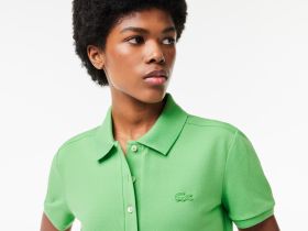 Женское поло Lacoste приталенного кроя из эластичного хлопка