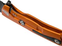 Нож складной LionSteel ROK A OB, сталь Black (Mil Spec) Finish Bhler M390, рукоять алюминий, оранжевый