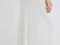 Вязаная юбка из струящейся пряжи, Белый