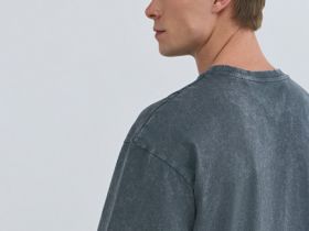 Базовая футболка с эффектом стирки, Серый