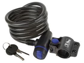 Велозамок M-wave ACME, комплект ключей, трос 10x1800 мм (красный 1800 мм 10 мм)