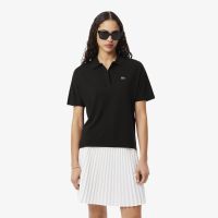 Женская рубашка-поло Lacoste из струящегося хлопка свободного кроя