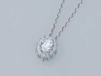 Классическая подвеска из белого золота э4712пд05220102_white