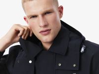 Мужская водоотталкивающая парка Lacoste средней длины с капюшоном