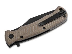 Складной нож Boker Micro Tracker Folder, сталь 154CM, рукоять микарта, песочный/черный