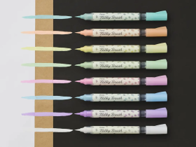 Маркер-кисть Pentel "Milky" с кнопкой подкачки чернил 1-10 мм кисть