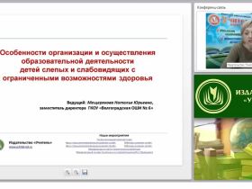 Особенности организации и осуществления образовательной деятельности детей слепых и слабовидящих с ограниченными возможностями здоровья