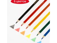 Набор карандашей цветных Гамма "Мультики" 6 цв., трехгранные, заточен., картон. упак., европодвес