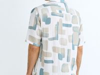 Рубашка из вискозы с принтом, Зеленый