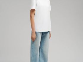 Футболка прямого кроя из джерси