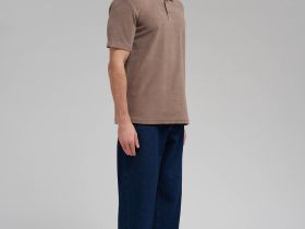 Поло свободного кроя из хлопкового трикотажа