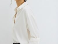 Блузка из сатина, Белый