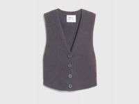 Вязаный жилет для девочек, Серый