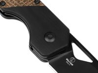 Складной нож Kizer Militaw black сталь Nitro-V, рукоять Black G10/Brown Micarta