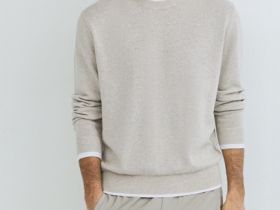 Джемпер с имитацией футболки, Белый