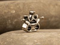 Бусина для темляка Позвонок большой, мельхиор