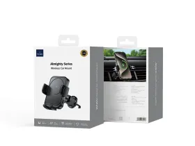 Автомобильный держатель Wiwu CH-321 Almighty Series 15W в воздуховод для смартфона (Black)