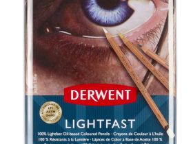 Набор карандашей цветных на масляной основе Derwent "Lightfast" 12 шт в метал кор.