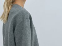 Футболка оверсайз с принтом, Серый