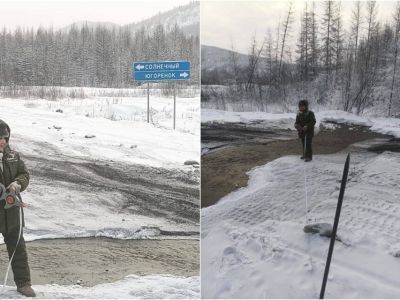 Фекальные воды разлились у поселка Солнечный Усть-Майского района