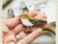 Деревянная брошка Дворникова А. "Королёк"