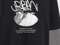 Лонгслив с принтом для мальчиков, Черный