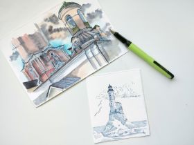 Ручка перьевая Малевичъ с конвертером, перо EF 0,4 мм, цвет: голубой