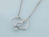 Колье из серебра с бриллиантом э0601кл07211015