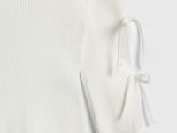 Вязаный джемпер с бантами для девочек, Белый