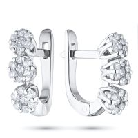 Серьги из белого золота с бриллиантами э4701сг10173700