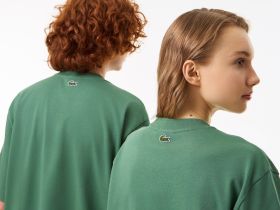 Футболка Lacoste оверсайз унисекс из органического хлопка