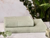 Полотенце махровое Cecile, зеленое